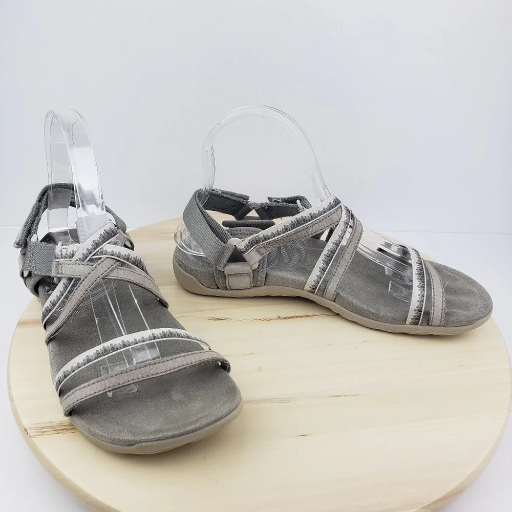 Women's Merrell Moon Sandals Sz 9 Gray Outdoor Performance Strappy Comfort Shoes - Picture 11 of 11